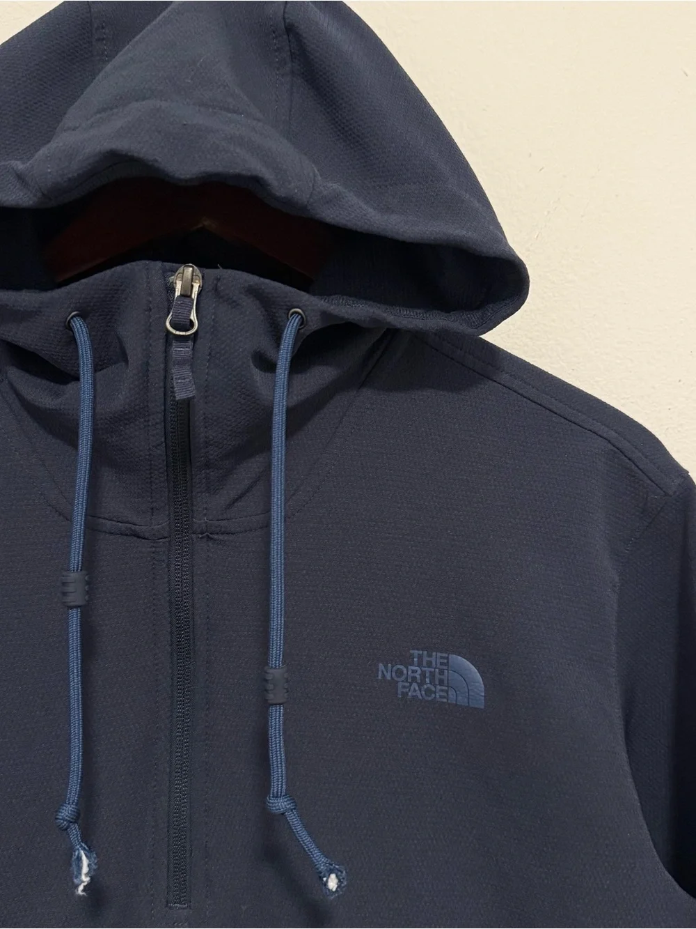 North Face Tekno Ridge Hoodie Pullover Water Resistant Wind Wall Navy Medium